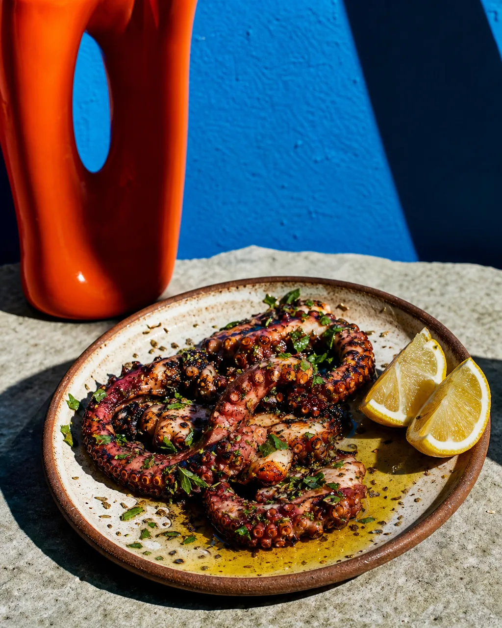 Poulpe grillé au vinaigre
