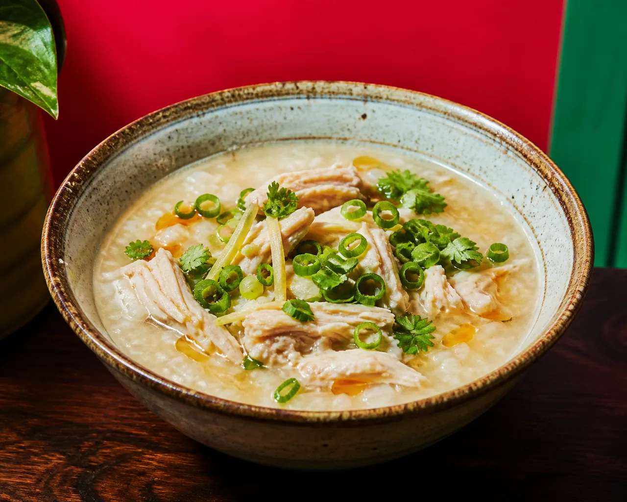 Congee au poulet et gingembre