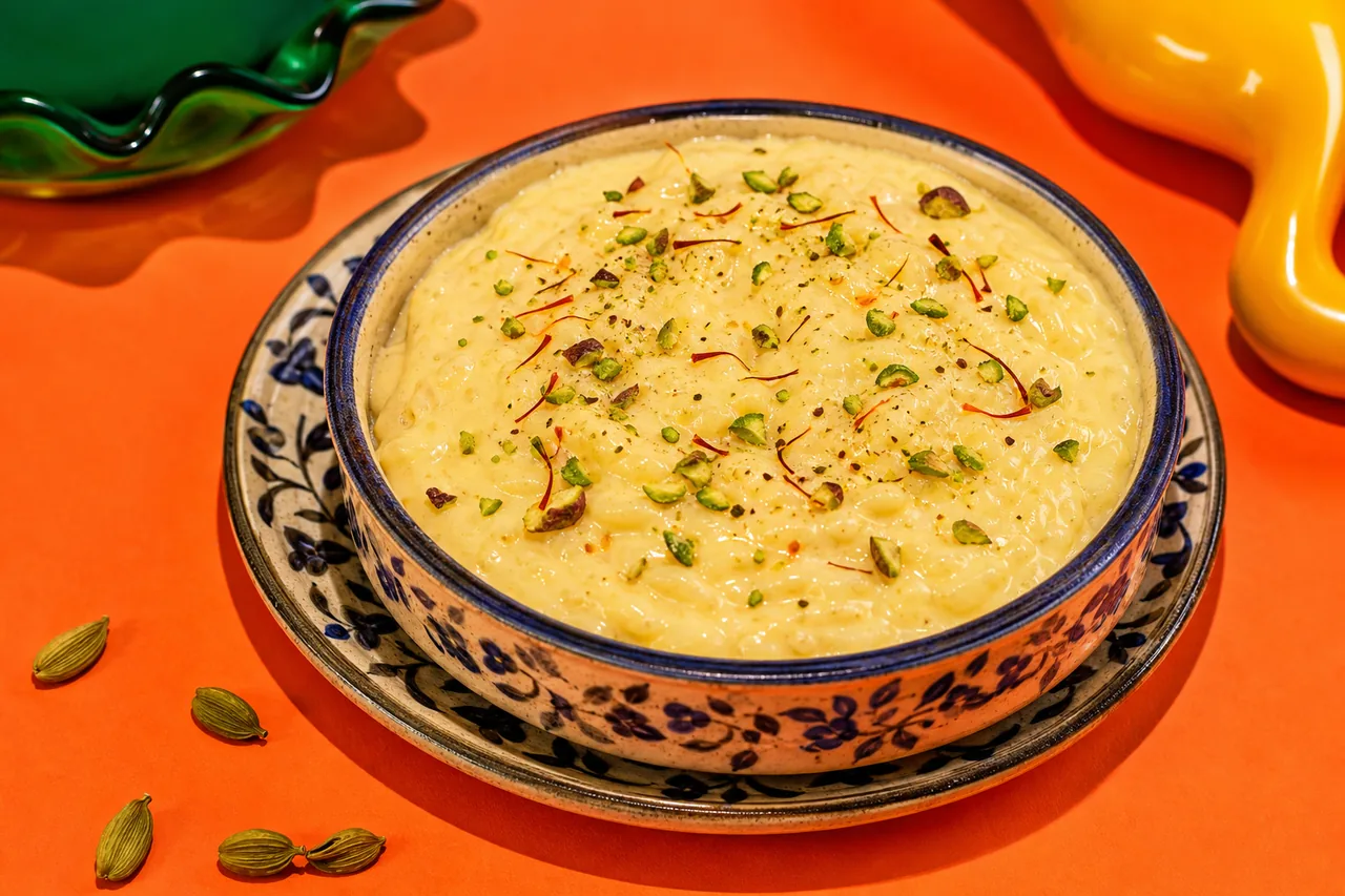 Kheer (riz au lait cardamome-pistache)
