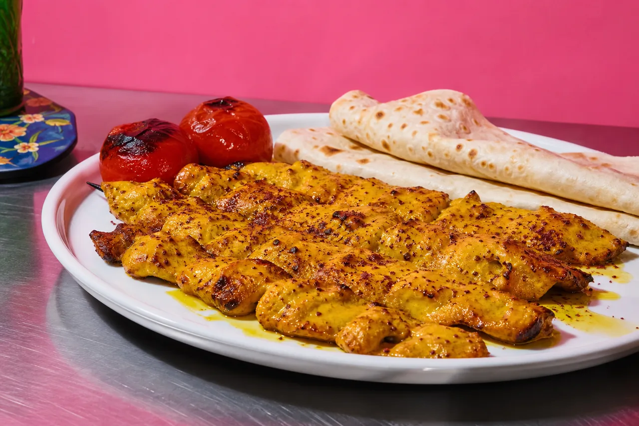 Joojeh kebab au safran