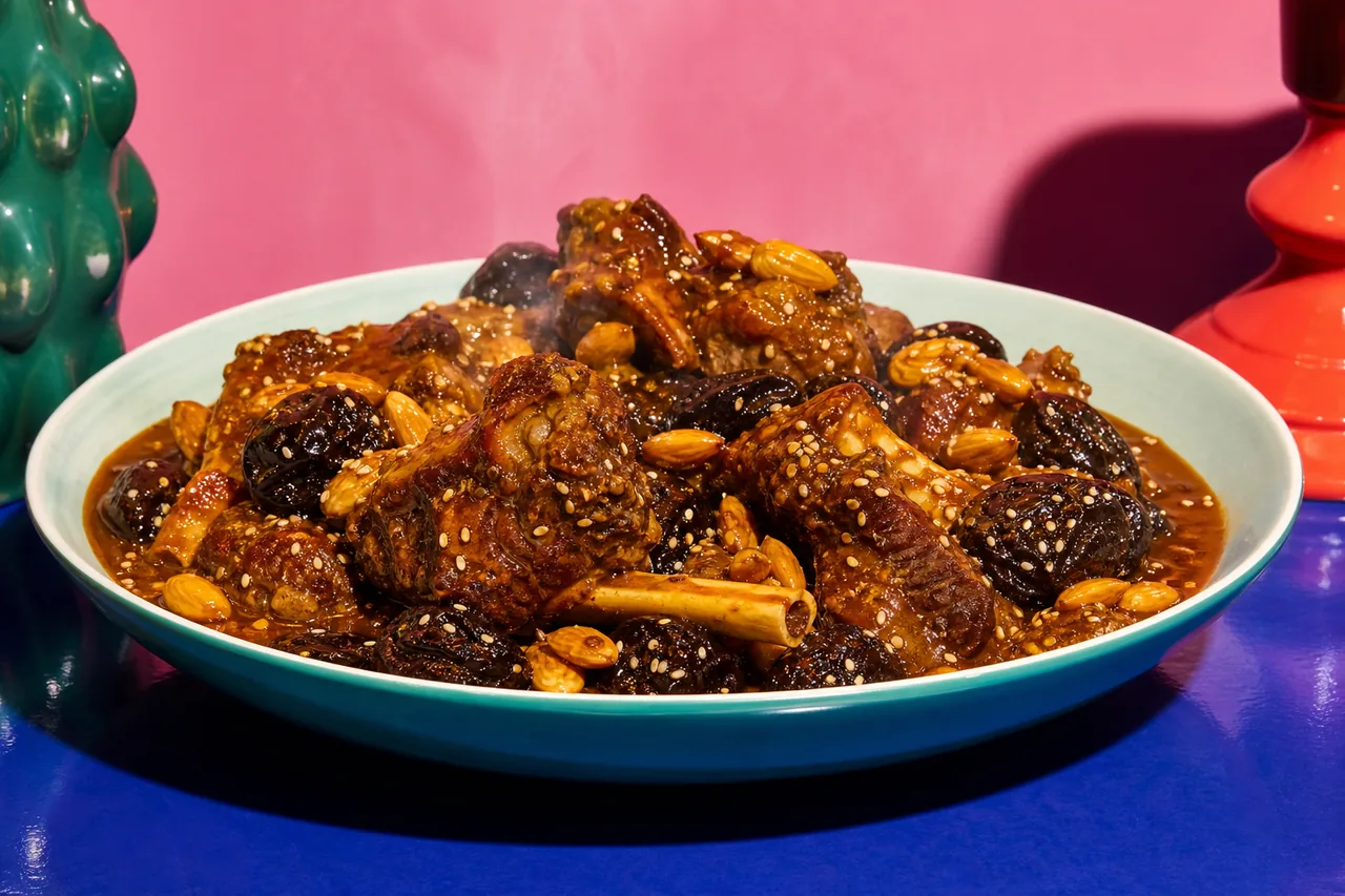 Tajine d'agneau aux pruneaux et amandes