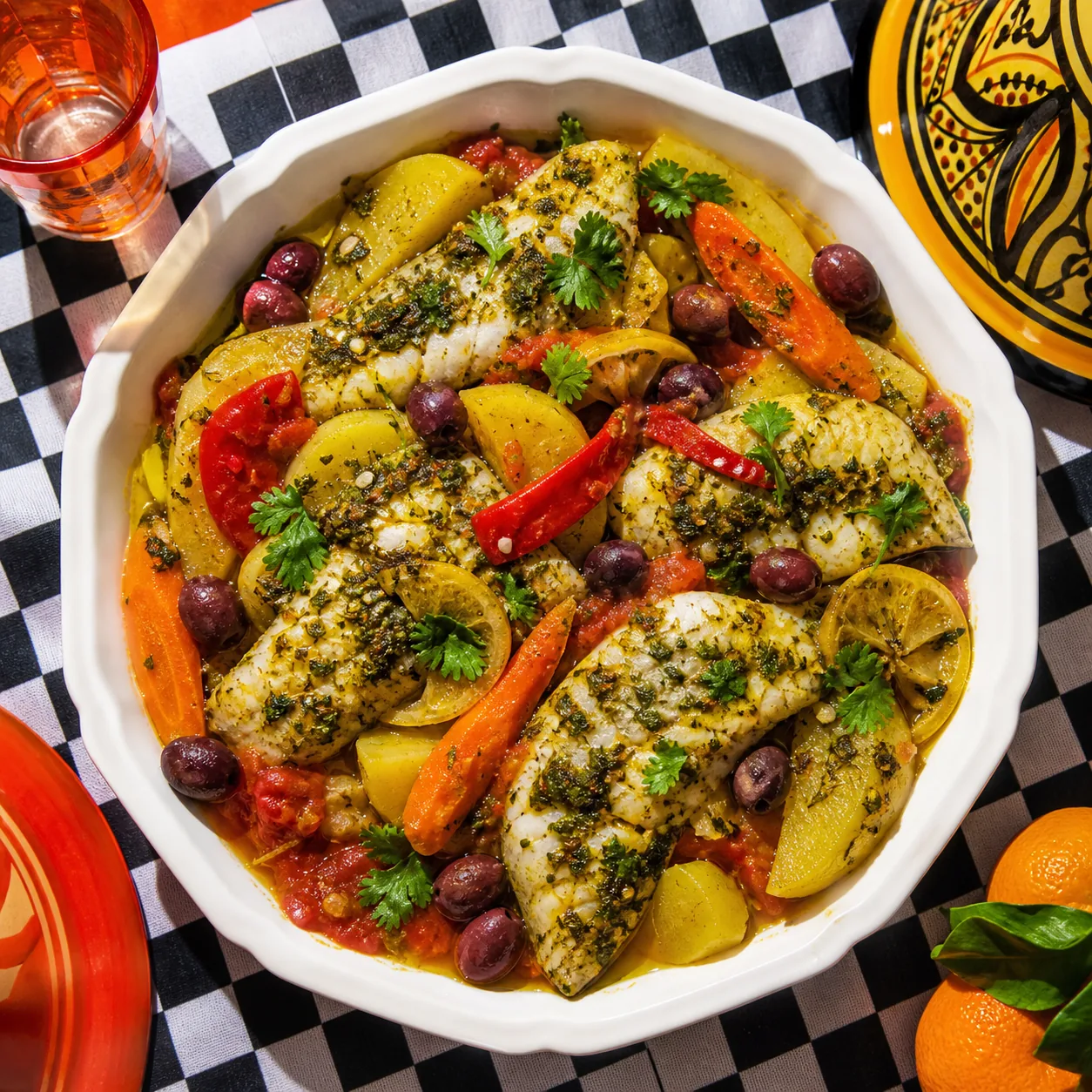 Tajine de poisson à la chermoula
