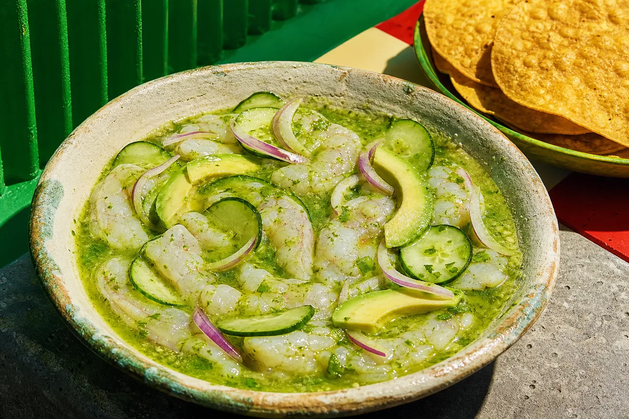 Aguachile de crevettes
