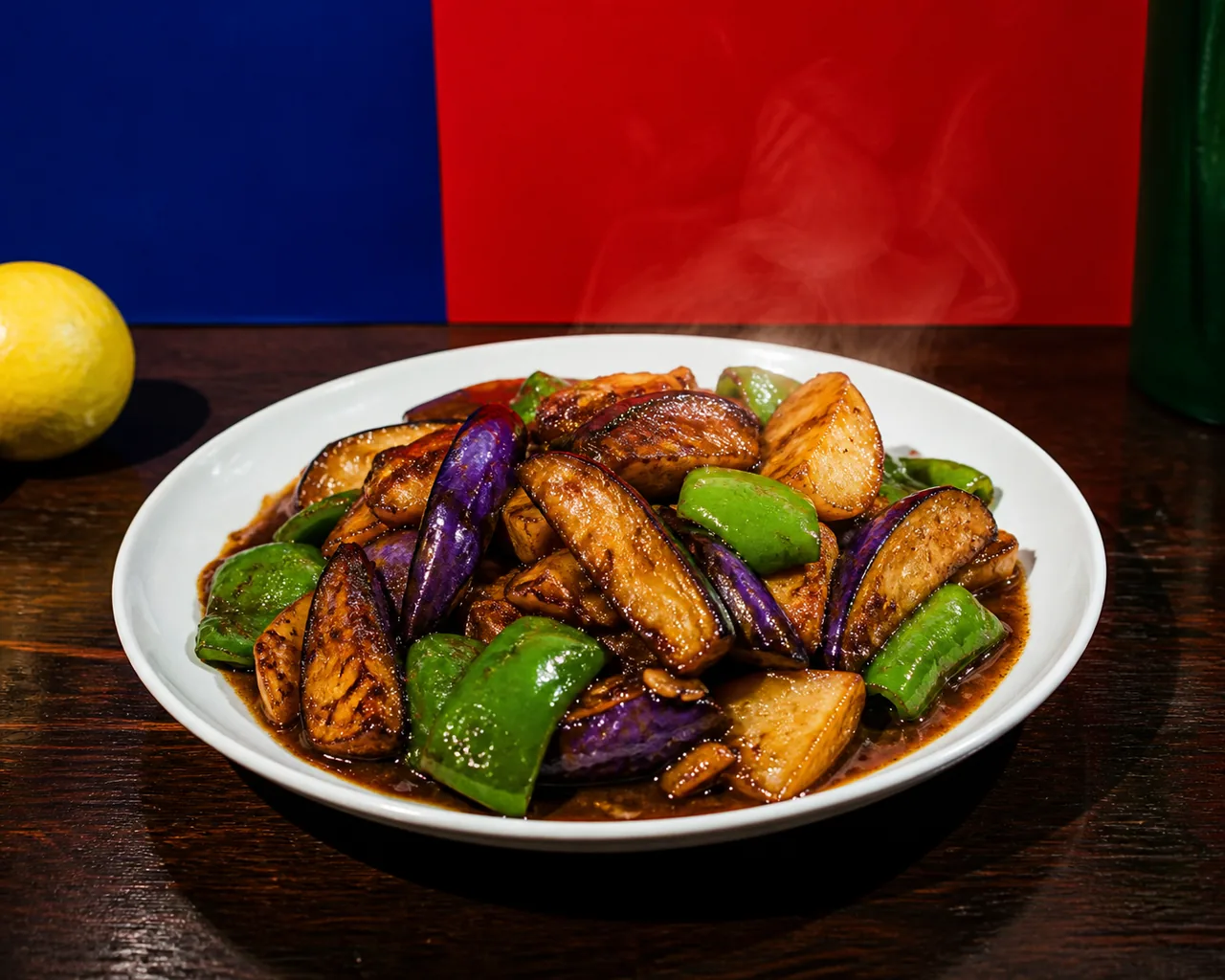 Di san xian (aubergine-pomme de terre-poivron)