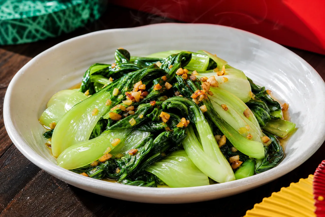 Légumes verts sautés à l'ail