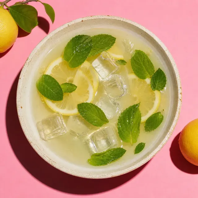 Citronnade maison à la menthe