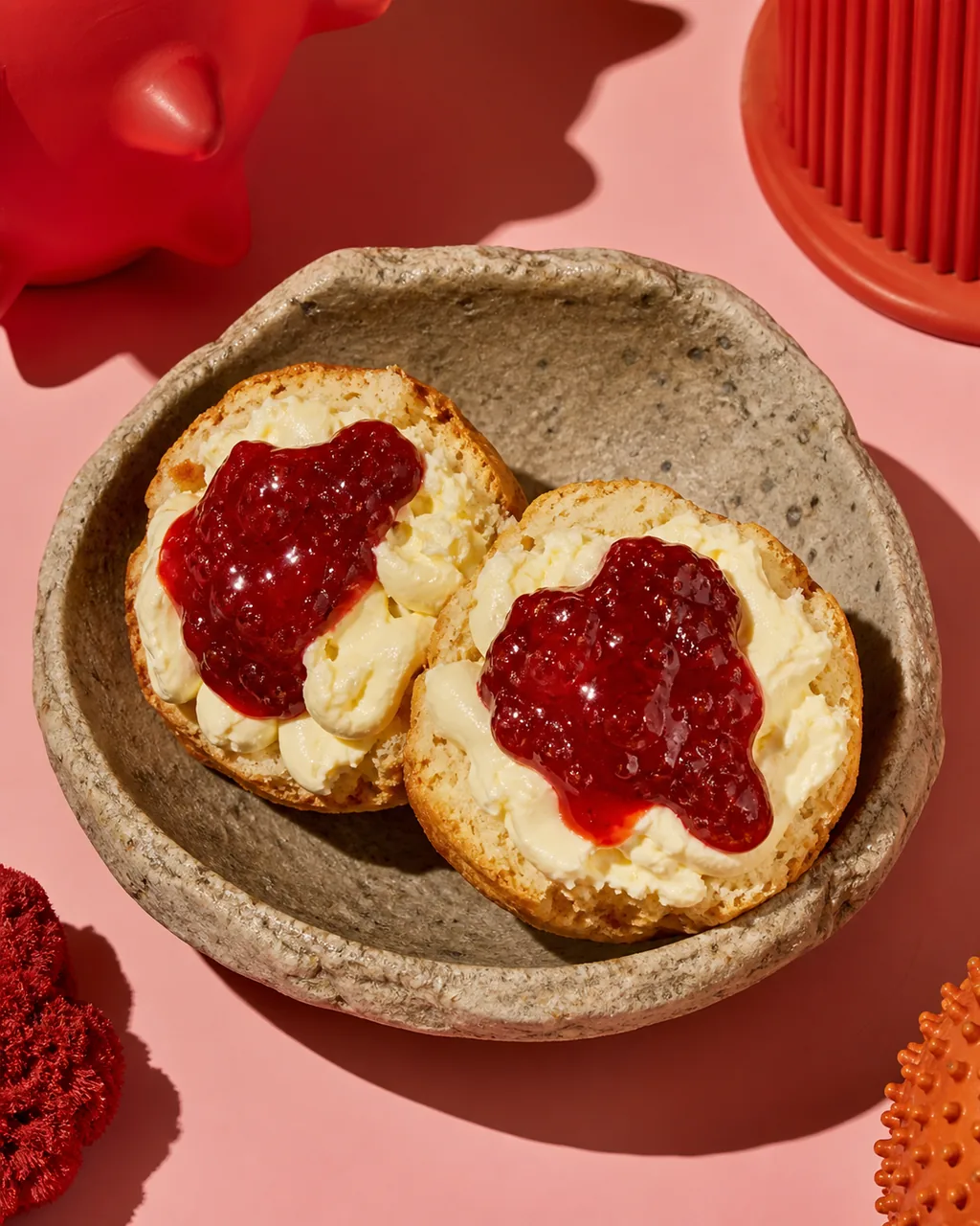 Scones, clotted cream et confiture