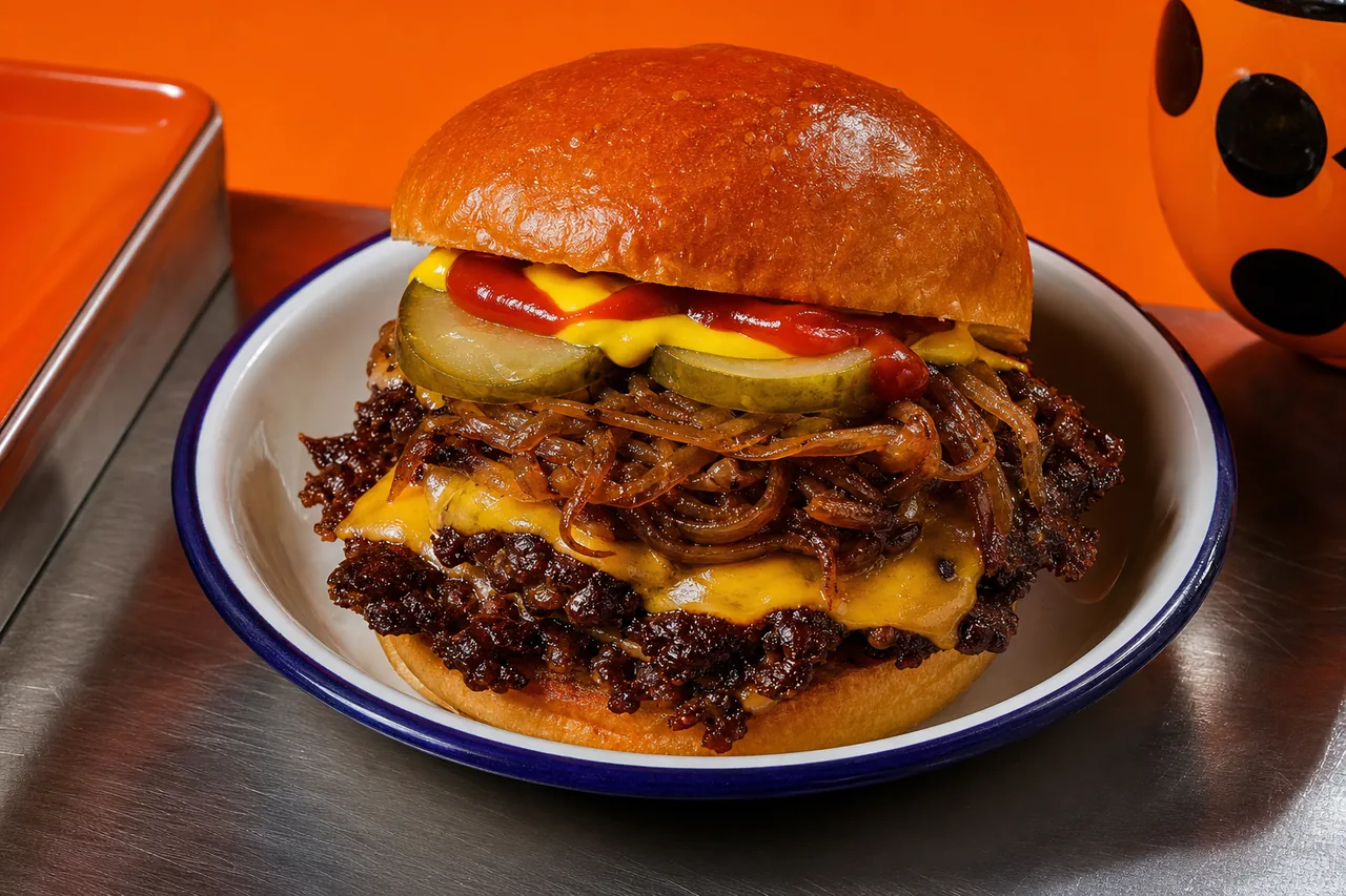 Smash burger double aux oignons