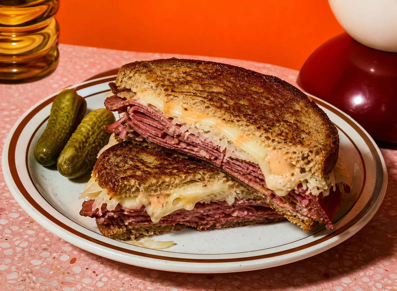 Reuben sandwich au pastrami