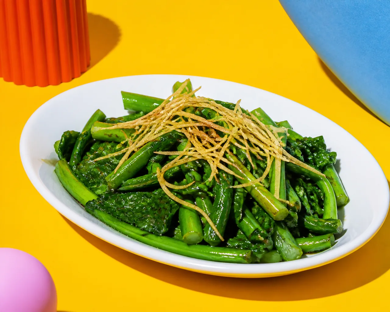 Légumes verts au gingembre