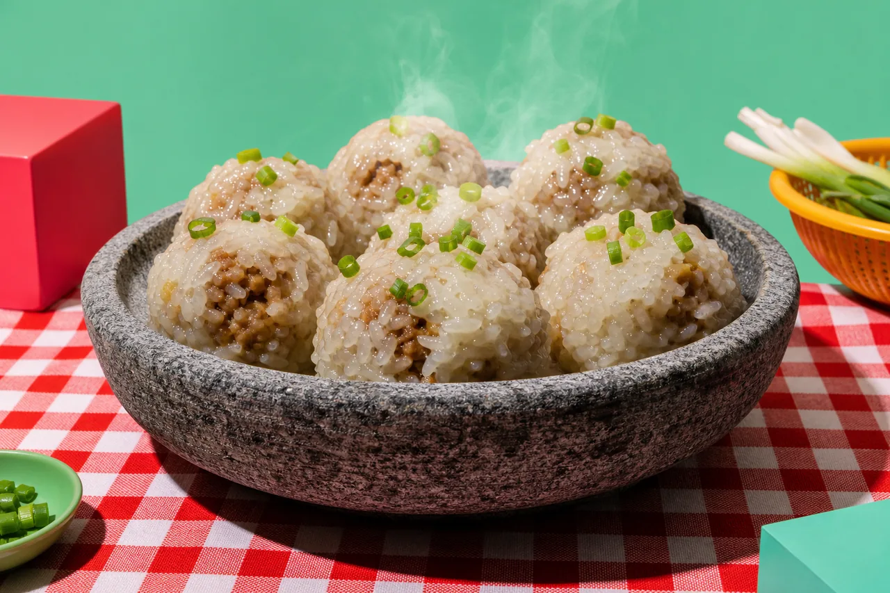 Boulettes de riz gluant farcies (no mi ci)