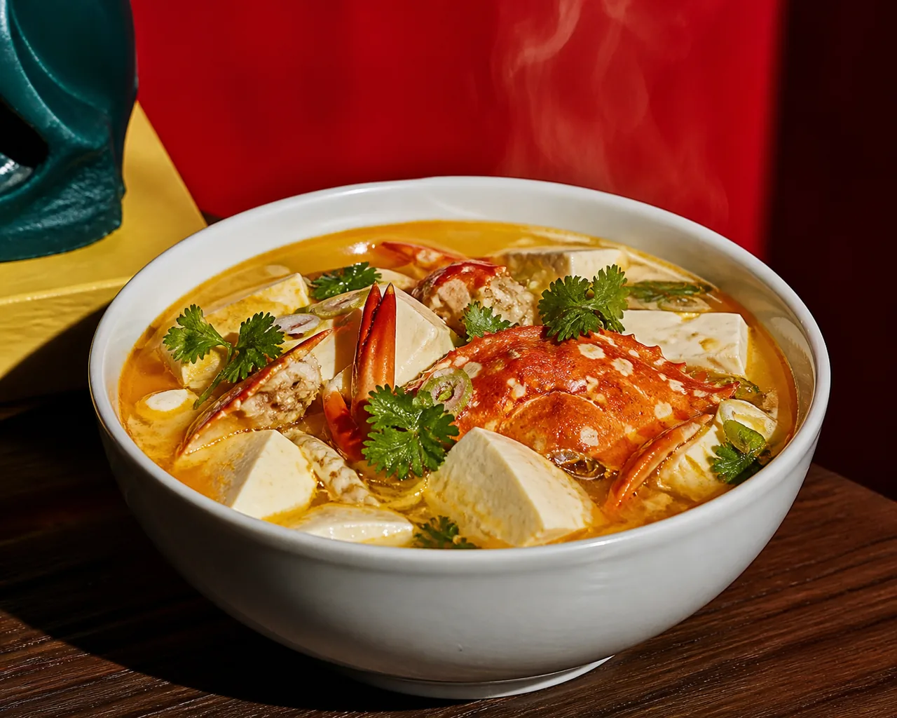 Soupe de crabe et tofu