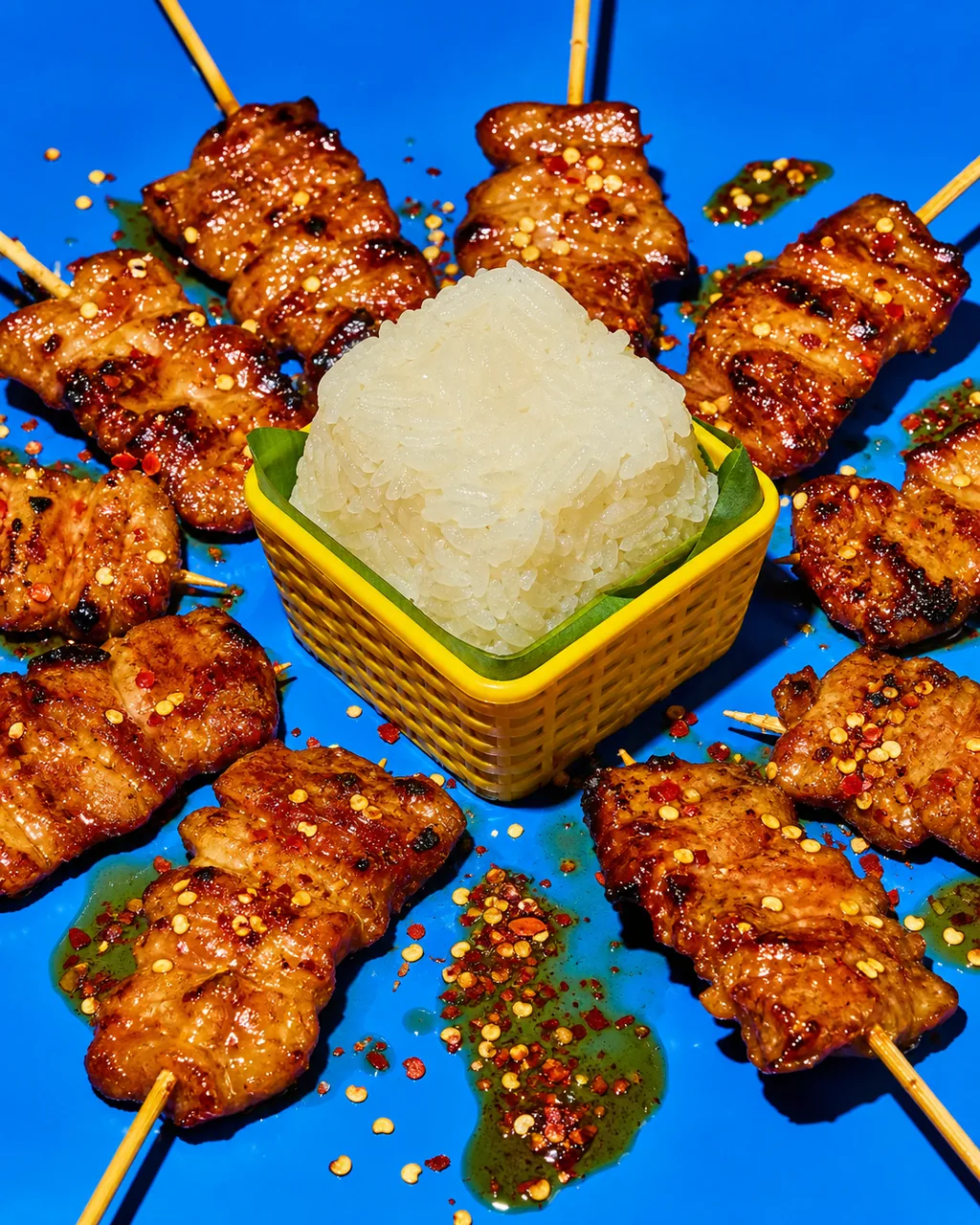 Moo ping sticky rice