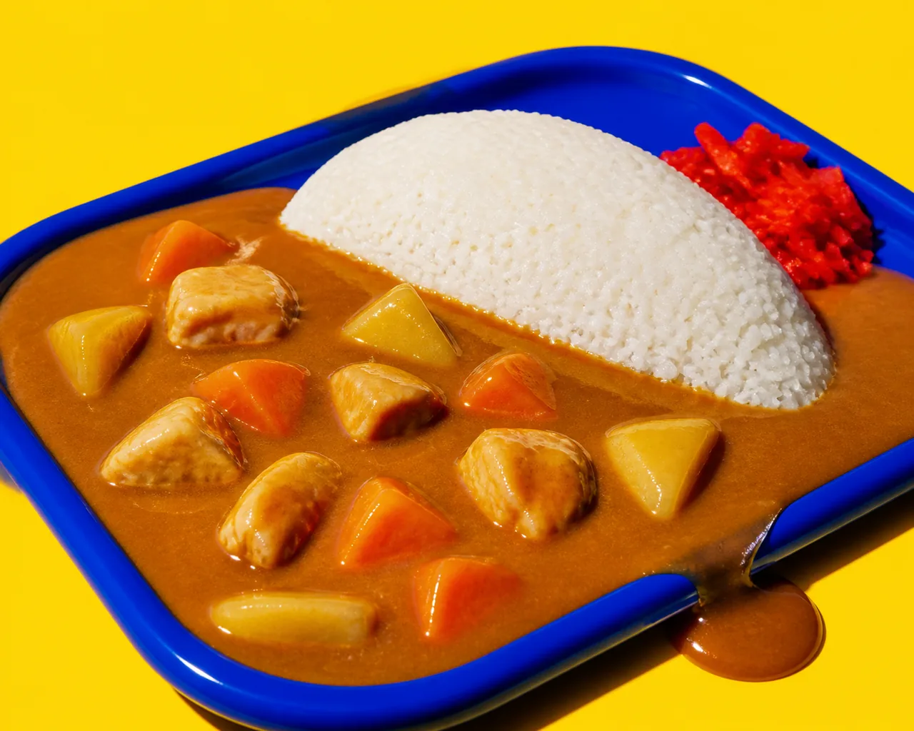Curry japonais au poulet et riz