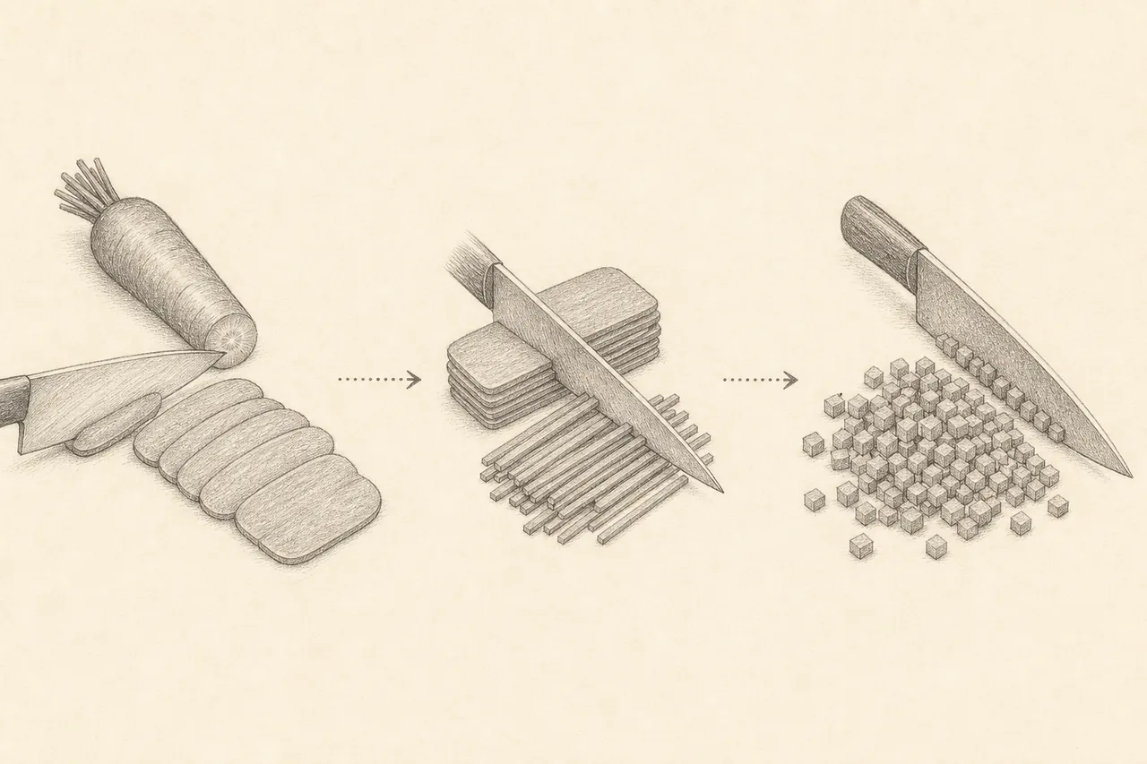 Brunoise et macédoine